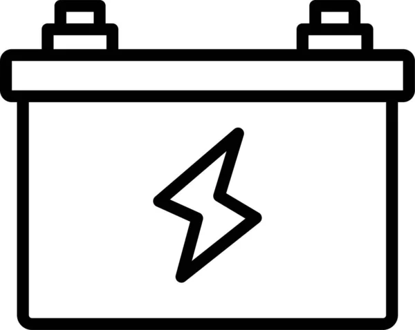 Omvormer Batterij Energie Pictogram — Stockvector