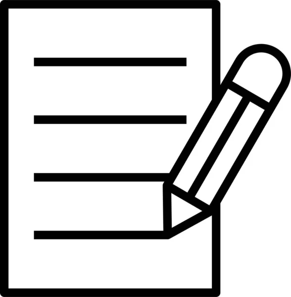 Ikona Pióra Dokumentu Papierowego — Wektor stockowy