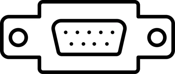 Vga Port Elektronik Ikone — Stockvektor