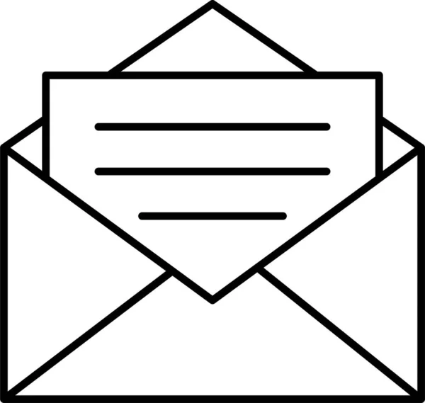 Levél Mail Képeslap Ikon — Stock Vector