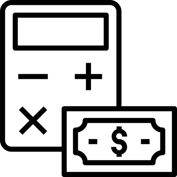 Ikona Výpočtu Financování Kalkulačky — Stockový vektor