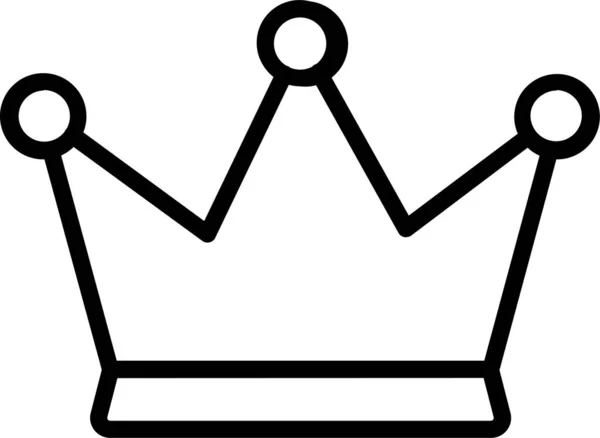 Korona Królewska Monarchia Ikona Stylu Zarysu — Wektor stockowy