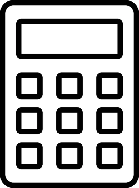 Mathematics Calculator Maths Icon Outline Style — Stock Vector