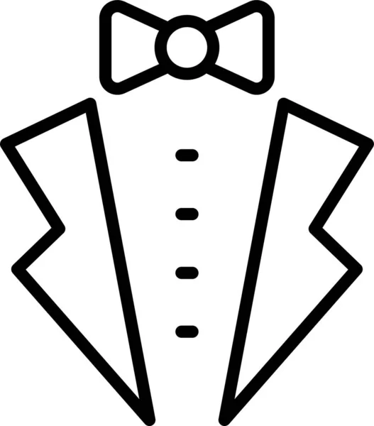 Значок Краватки Костюма Контурному Стилі — стоковий вектор