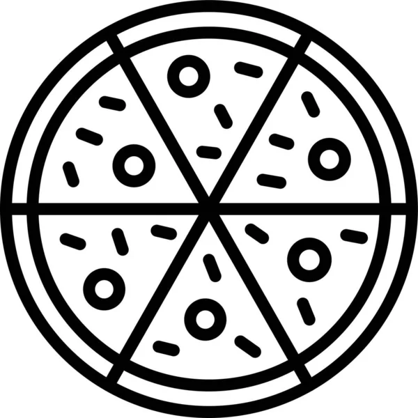 Pizza Gyorsétterem Ikon — Stock Vector