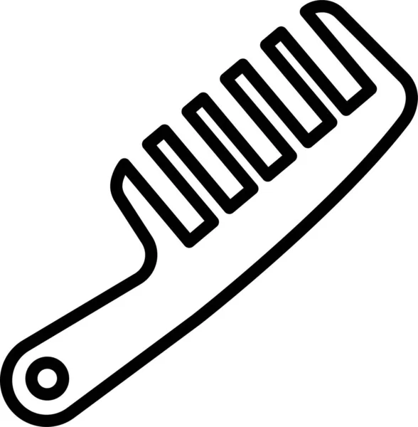 Comb Hairdresser Grooming Icon Outline Style — Stock Vector