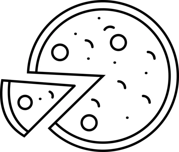 Ikona Pizzy Fast Food — Wektor stockowy