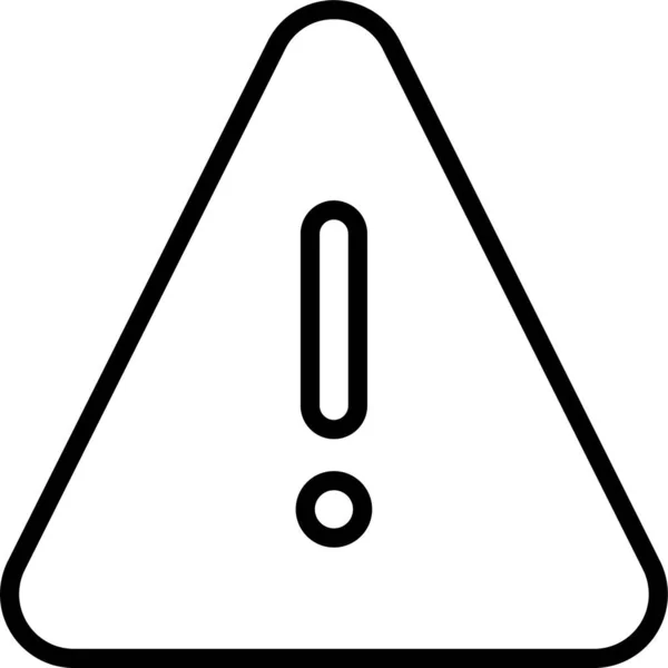 Warning Attention Signs Icon Outline Style — Stock Vector