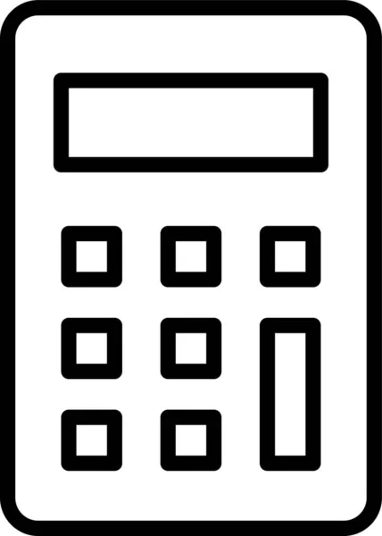 Calculator Technology Tool Icon Outline Style — Stock Vector