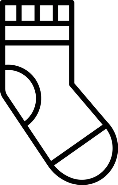 Иконка Обуви Детские Носки Стиле Наброска — стоковый вектор