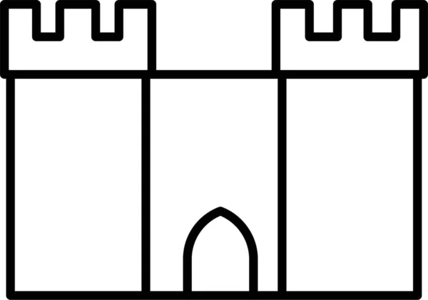 Zámek Pevnost Budovy Ikona — Stockový vektor