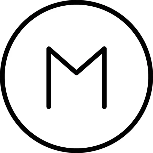 Monero Monnaie Icône Affaires Dans Style Contour — Image vectorielle