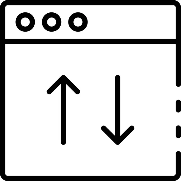 Internetverbinding Netwerkpictogram Contourstijl — Stockvector