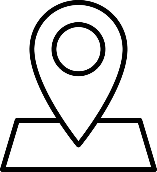 Pin Kaart Plaatshouder Pictogram — Stockvector