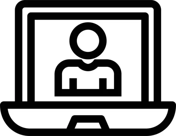 Иконка Портативной Технологии Ноутбука — стоковый вектор