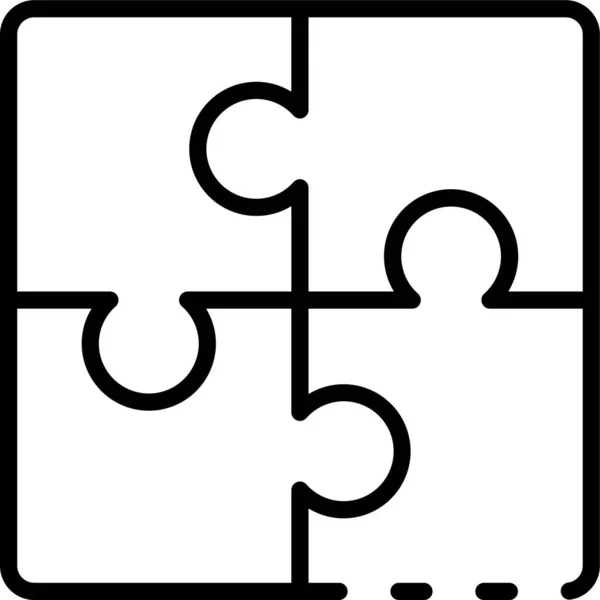 Icona Della Strategia Puzzle Puzzle — Vettoriale Stock