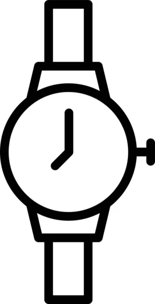 Reloj Muñeca Icono Hora — Vector de stock