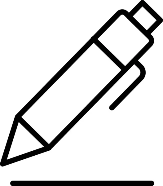 Ikona Długopisu Pióro Stylu Konturu — Wektor stockowy
