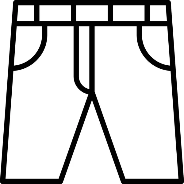 Shorts Vêtement Icône Dans Style Contour — Image vectorielle