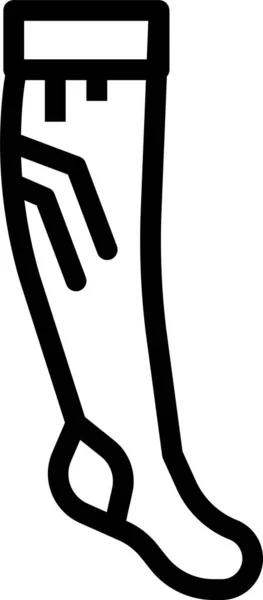 Значок Стиснення Тканини Ноги Контурному Стилі — стоковий вектор