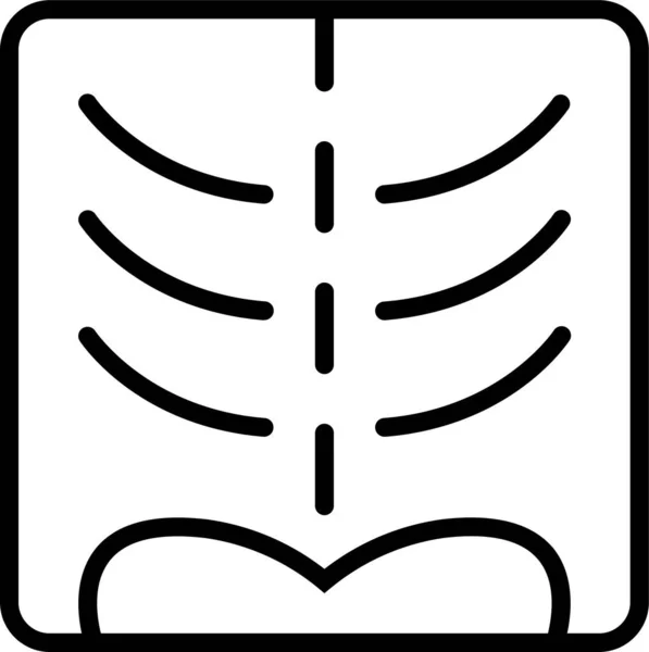 Röntgenskelett Symbol — Stockvektor