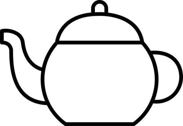 Τσάι Βραστήρα Εικονίδιο Τσαγιέρα — Διανυσματικό Αρχείο