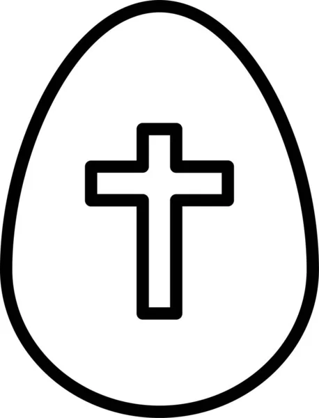 Dekoracje Wielkanoc Ikona Zarysie Stylu — Wektor stockowy