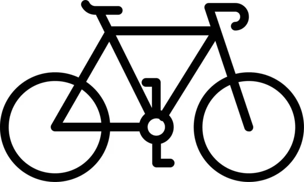 Icône Vélo Véhicule Transport Dans Style Contour — Image vectorielle
