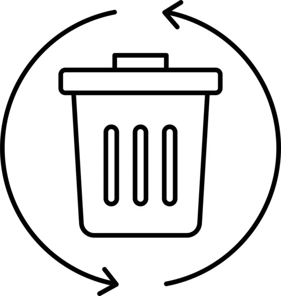 Dust Bin Recycle Icon — Stock Vector