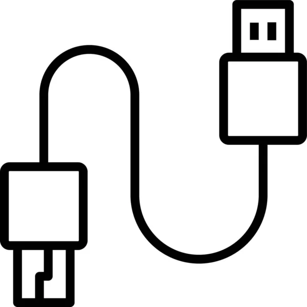 Datos Cable Usb Icono — Archivo Imágenes Vectoriales