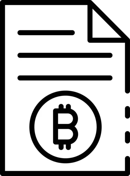 Fichier Bitcoin Icône Papier — Image vectorielle