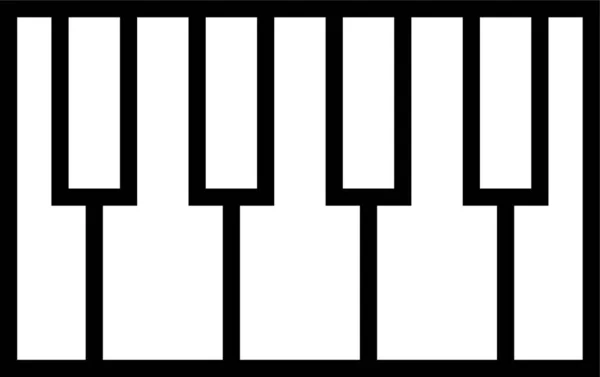 Piano Toetsenbord Toetsen Pictogram — Stockvector