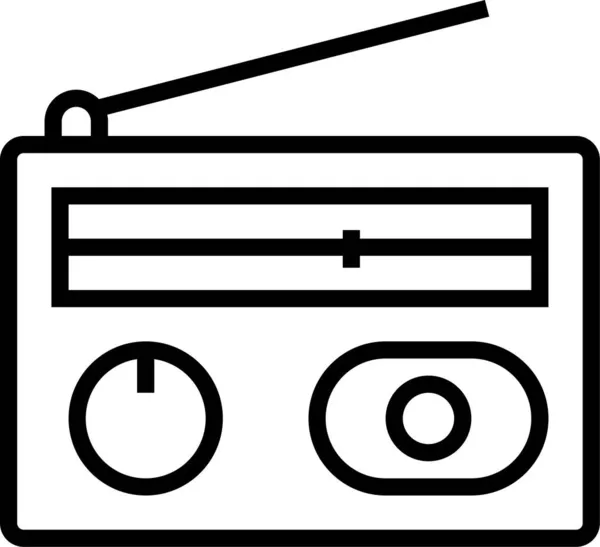 Antena Radio Icono Música — Archivo Imágenes Vectoriales