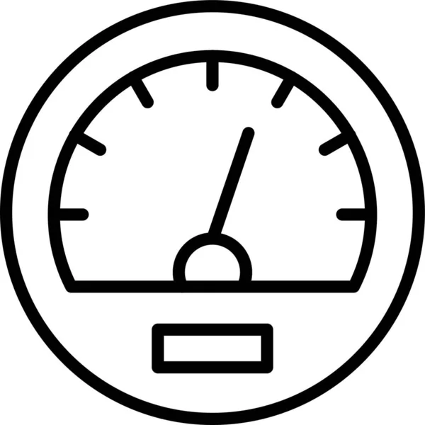 Icono Del Vehículo Kilometraje Velocidad Estilo Esquema — Archivo Imágenes Vectoriales