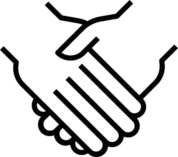 握手の合意アイコン — ストックベクタ