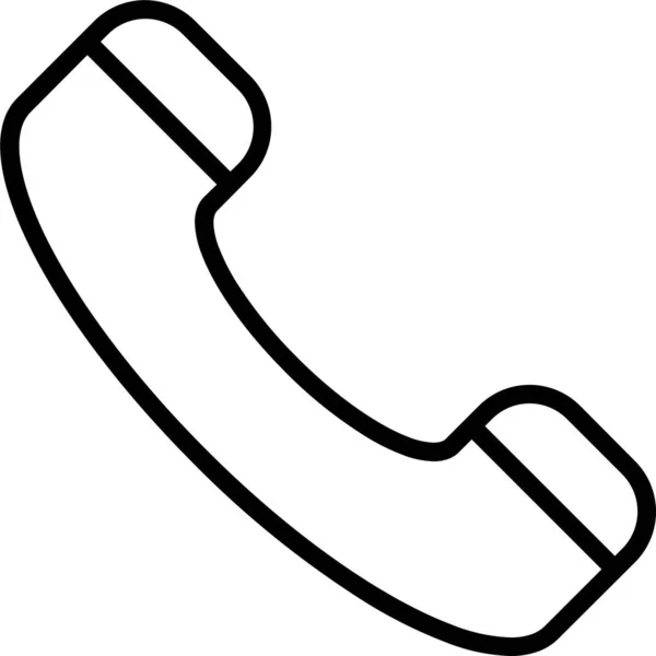 Значок Телефонного Звонка Стиле Абрис — стоковый вектор