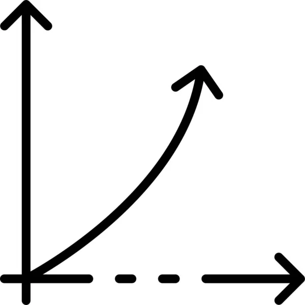 Aumento Beneficios Estadísticas Icono — Vector de stock