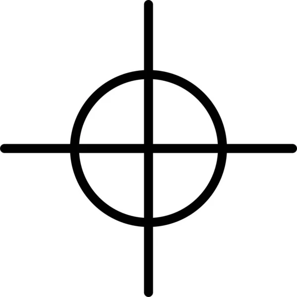 Ikona Cílového Cíle Zaměření Stylu Osnovy — Stockový vektor