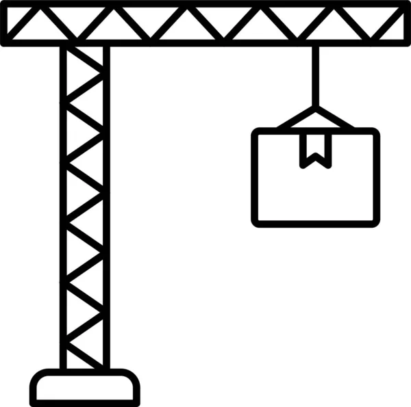 Значок Крановой Конструкции Контейнера — стоковый вектор