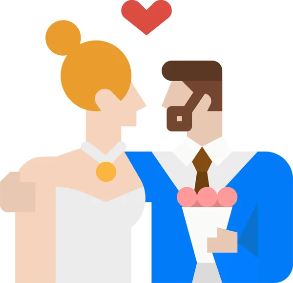 Familia Amor Matrimonio Icono Categoría Avatar — Archivo Imágenes Vectoriales