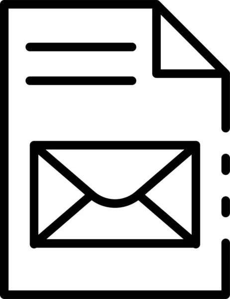 Email Comunicazione Conversazione Icona Stile Contorno — Vettoriale Stock