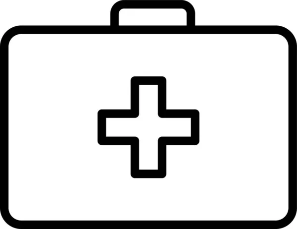 First Aid Bag Icon Outline Style — Stock Vector