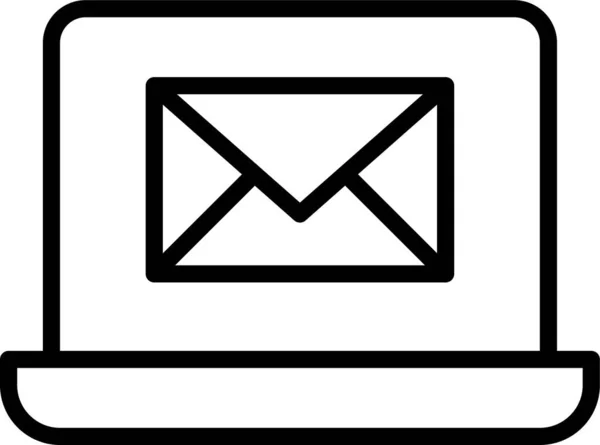 Mail Icon Umrissstil — Stockvektor