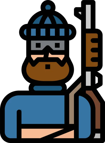 Dinero Criminal Personas Icono Categoría Aplicación Ley — Vector de stock