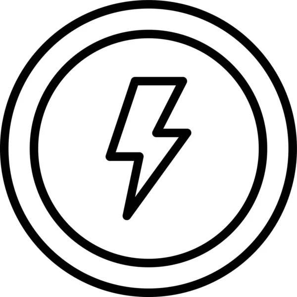 Іконка Грозової Погоди Електрики Контурному Стилі — стоковий вектор