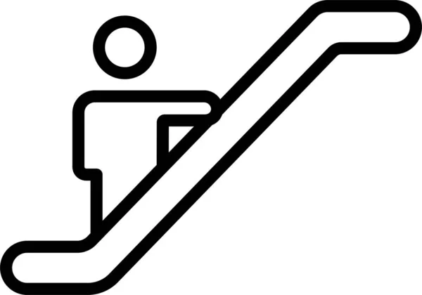 Escalator Stair Mall Icon — Stock Vector