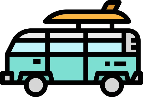Ikona Transportu Samochodowego Stylu Wypełnionym — Wektor stockowy