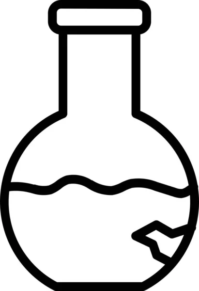 Ikona Laboratorní Baňky Stylu Osnovy — Stockový vektor
