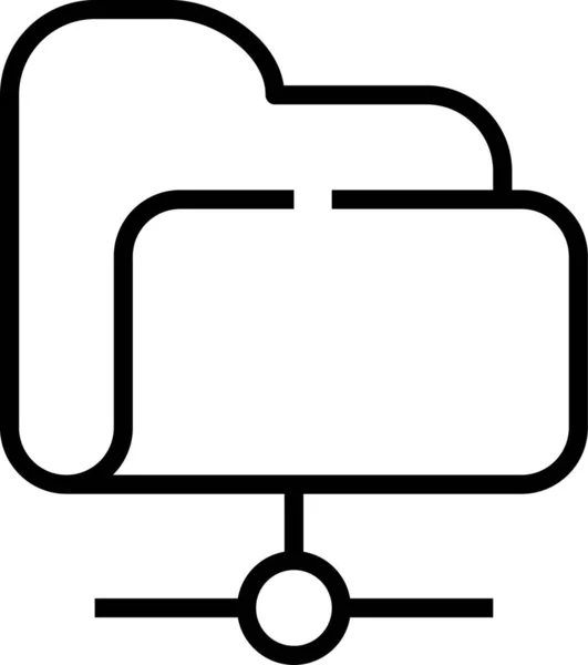 Ikona Složky Dokumentu — Stockový vektor
