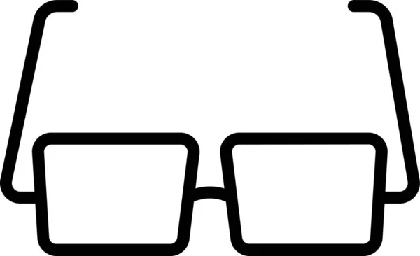 Brille Sonnenbrille Mode Ikone Outline Stil — Stockvektor